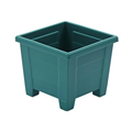 Kenpoly Square Planter No. 5 – Planter Green with raised corner legs