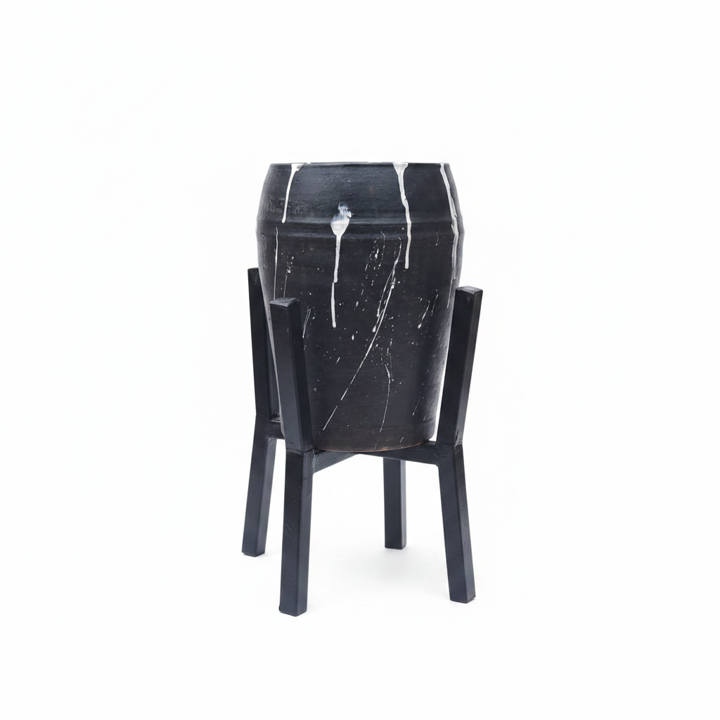 Premium Clay Pot on Stand – Image 2