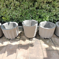 Ribbed Concrete Pots