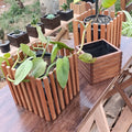 Square Wooden Planter Holder