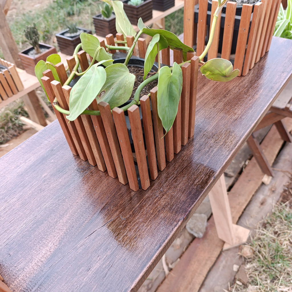 Square Wooden Planter Holder