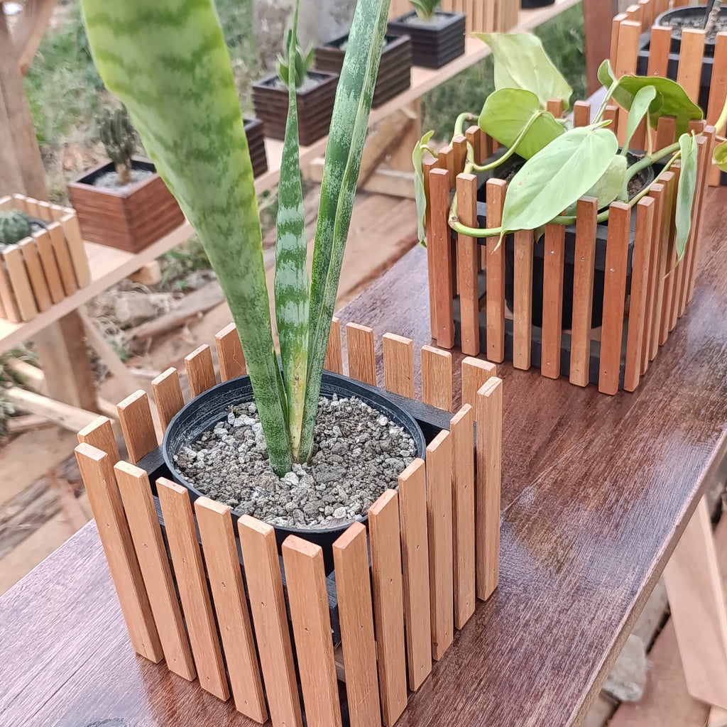 Square Wooden Planter Holder