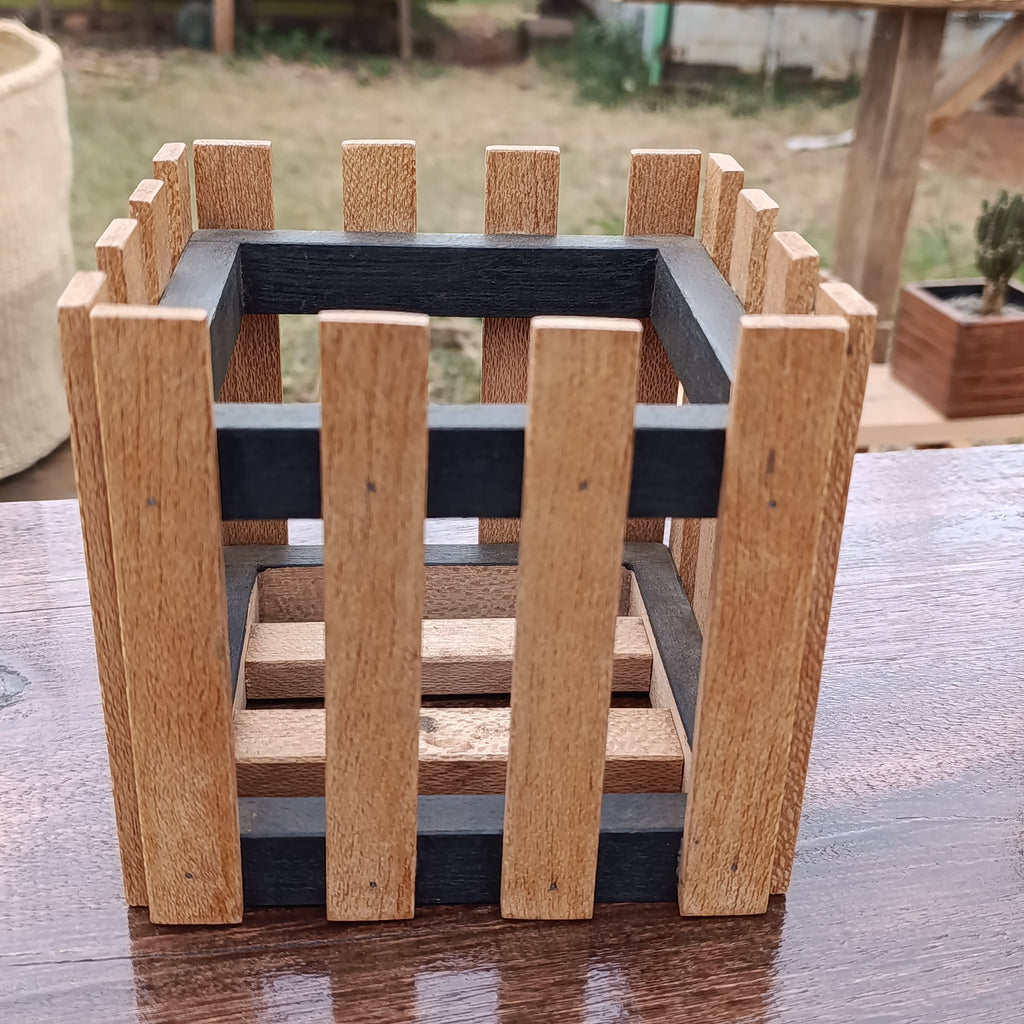 Square Wooden Planter Holder