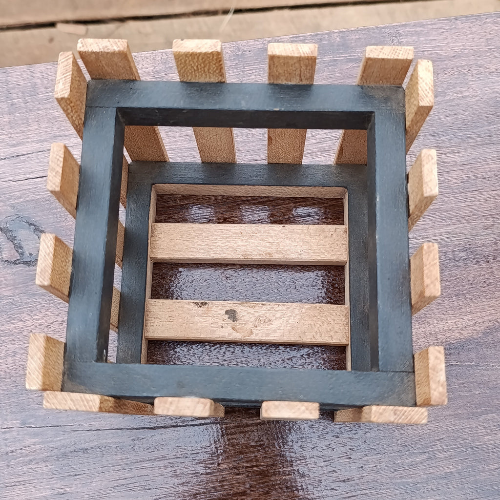Square Wooden Planter Holder